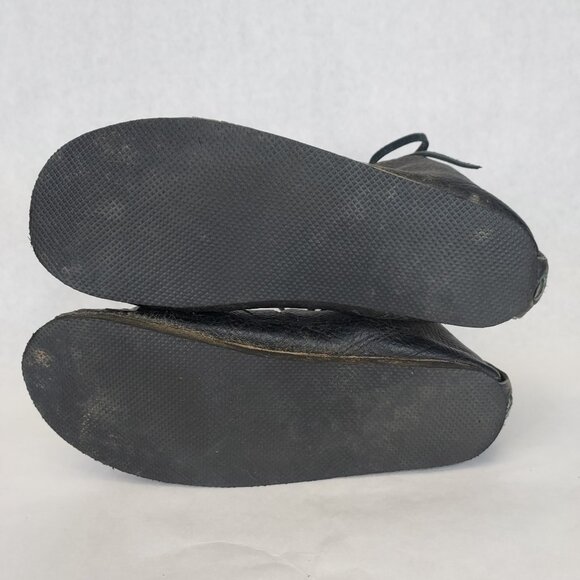 Medieval Ghillie Sandals Women 8 M Shoes Black Leather Strappy High Top Flats - Picture 7 of 14